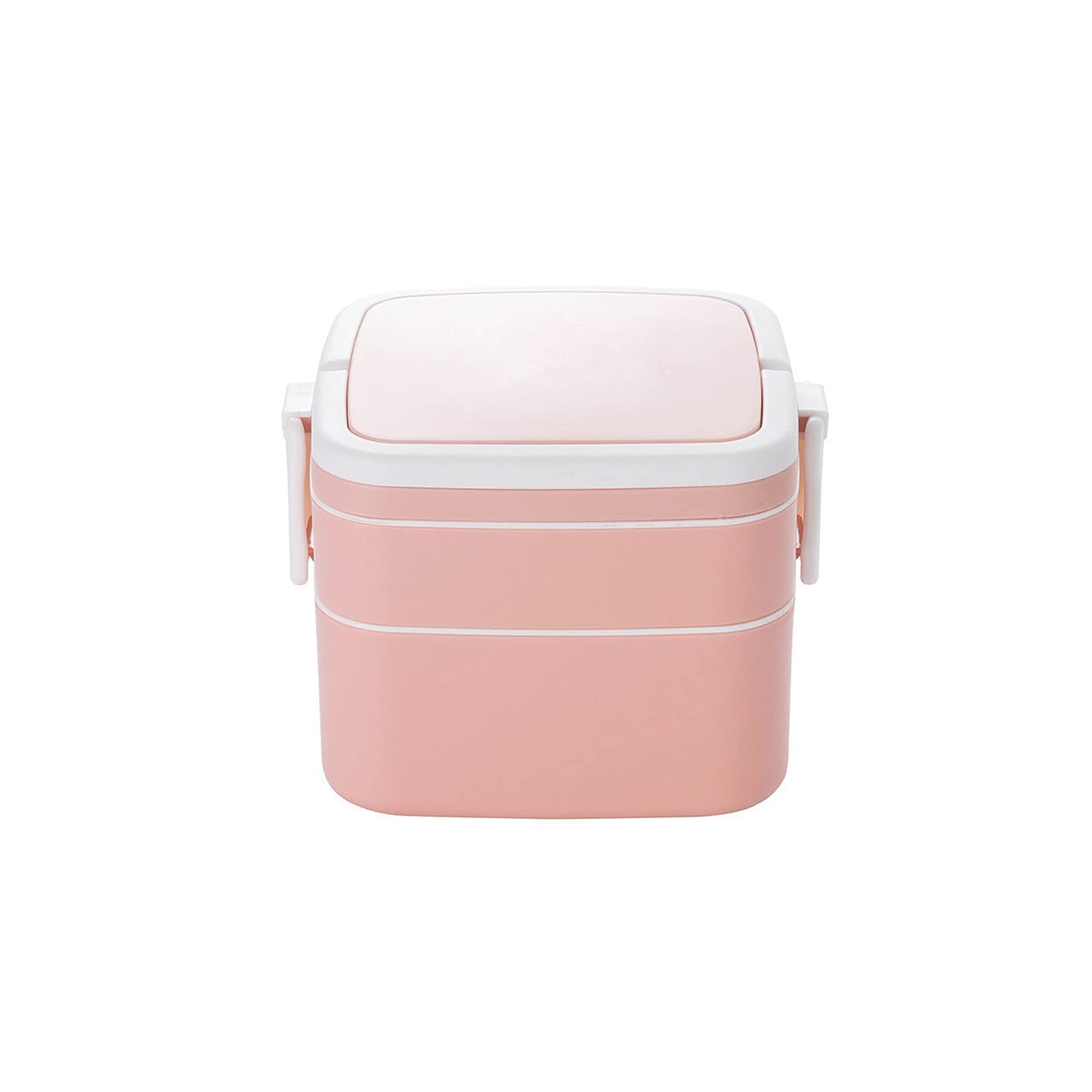 Pudełka Bento 1100ml Przenośne 2-warstwowe zdrowe pudełko na drugie śniadanie Pojemnik jedzenie Kuchenka mikrofalowa z wycięciem ，Pudełko na lunch(B)