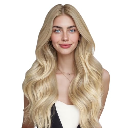 Image of WENNALIFE 3.15 inch Wide Tape in Hair Extensions Human Hair, Tape in Weft