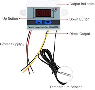 XH-W3001 DC 24V 240W Digital Temperature Controller Microcomputer Thermostat Switch