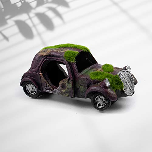 AUEAR-Aquarium-Resin-Car-Ornament-Truck-Fish-Tank-Decorations-Imitation-Car-Wreck-Decor-with-Flocking-Moss
