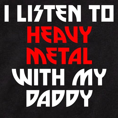 CafePress I Listen to Heavy Metal with My Daddy Baby Bodysui Cute Infant Bodysuit Baby Romper Dark2