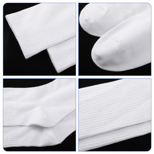 10 Pairs Men's XXL Extra Large Mid Crew Socks for Big and Tall Golf Athletic Socks for Men Size 15-173