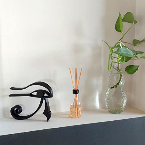 Olho De Hórus Egito - 15 Cm De Altura, decoração - Toque 3D Cor:Preto
