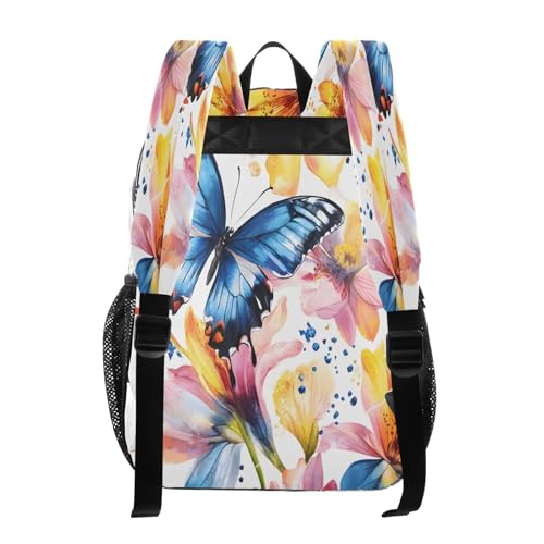 Clear Backpack for School Butterfly Colorful Flowers Transparent Bookbag for Girls See Through PVC Boy Backpacks3