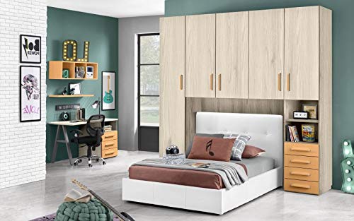Dormitorio Puente n.º 5 Puentes efecto marshmallow beige; albaricoque