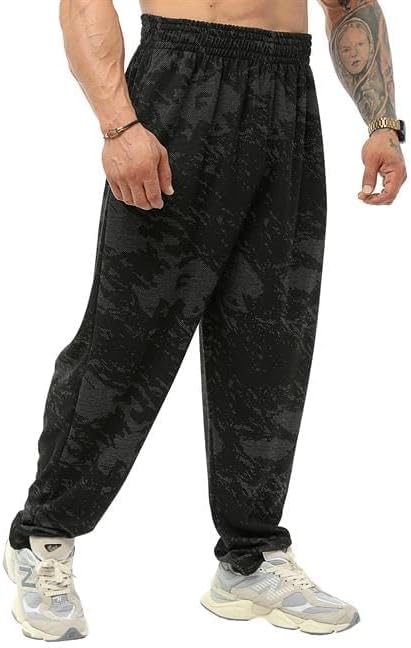 Men's Loose Fit Sweatpants with Pockets, Baggy Gym Pants Four Season Exercise Track Pants - Image 5