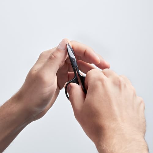 ZWILLING Kombi Nagelschere (Schere für Nägel und Nagelhaut, gebogene Schneide und feine Spitze für präzisen Schnitt), Premium, Schwarz, 90 mm