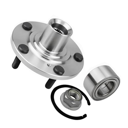 Image of Detroit Axle - Front 2pc Wheel Bearing Hub Kit for 07-10 Ford Edge Lincoln MKX, Wheel Bearing & Hub Driver Side CV Axle 2007 2008 2009 2010 Replacement