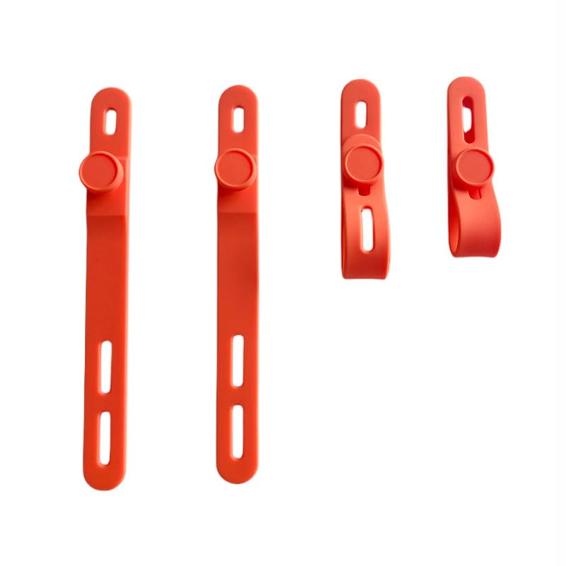 Juego de cuatro organizadores de cables de silicona ajustables, bridas de almacenamiento de cables de datos, enrollador de cables de auriculares reparador de cables