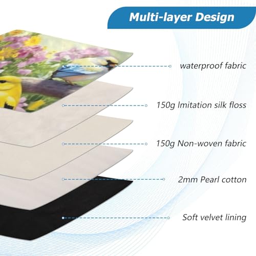 Funda para Portátil Flores y Pájaros 13-14 Pulgadas miniatura 4