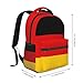 SEOCKA Germany Flag Casual Backpack Travel Pack Bag Laptop Backpacks With Side Pockets Front Zipper Pockets Bookpack Daypack Picnic Rucksack Computer Bag