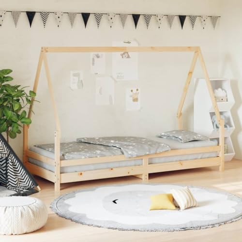 BaraSh Estructura de Cama para niños Madera Maciza de Pino 80x200 cm Cama Extensible Infantil