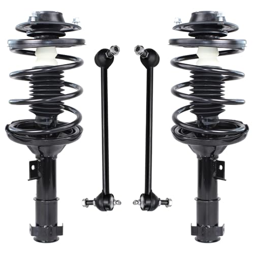 Detroit Axle - Front 4pc Struts Kit for 01-05 Chrysler Sebring Dodge Stratus Mitsubishi Eclipse, 2 Struts & Coil Spring 2 Sway Bar Links 2001 2002 2003 2004 2005 Replacement Suspension Struts Shocks