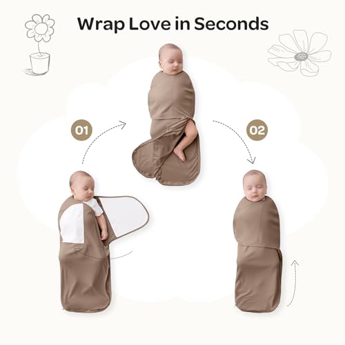 Image of Momcozy Swaddles for Newborns, Quiet Fastener Swaddle Suitable for Infant 0-3 Months, New-Parent-Friendly Sleep Sack, Reduce Startle Reflex, Newborn Boys Girls Registry Essentials, 2-Pack, Harmony