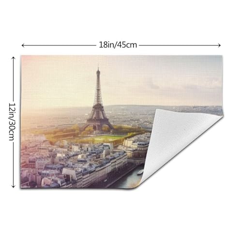 Sets de table paysage de Paris pour repas de cuisine conviviaux