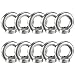 Produktbild 10 Stück Ringmutter M8 Edelstahl Ringösen Edelstahl Augenmuttern Hardware Ringförmige Innengewinde-Befestigungsschraube zum Heben von Zubehör, Oberflächenpolieren, Silber