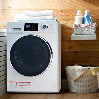 Techomey 24" All in One Washer and Dryer Combo, 2.7 Cu.Ft Front Load Ventless Washer Dryer with 26.5 Lbs Capacity, Compact LED Display, Child Lock, for Laundry, Apartments, RV, Dorm, White