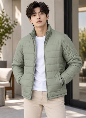 Image of TAGAS JACKET|mans Winter Puffer Jacket| Men's Solid Black Quilted Puffer Jackets | Lightweight Warm Winter Wear | Full Sleeve Front Zip Closure | Casual Outdoor Travel Jacket for Men