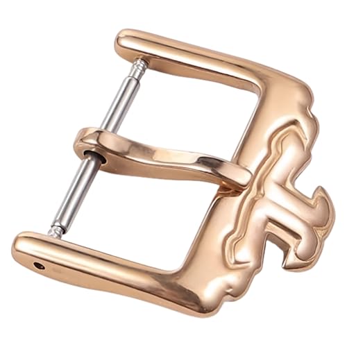 ROUHO 18mm Hebilla Correa Cuero Accesorio Acero Inoxidable Pasador Reloj Cierre para Jaeger-LeCoultre-Oro Rosa ROUHO 18mm Hebilla Correa Cuero Accesorio Acero Inoxidable Pasador Reloj Cierre para Jaeger-LeCoultre-Oro Rosa