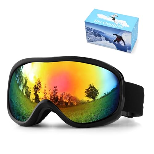 ZAPYHNG Ski Goggles for Men - Adult Snow Sports Goggles for Skiing, Snowboarding & Snowmobiling (Black)