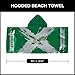 Northwest Philadelphia Eagles NFL Cross Out Youth Hooded Micro Fiber Towel 22 x 51 Inches