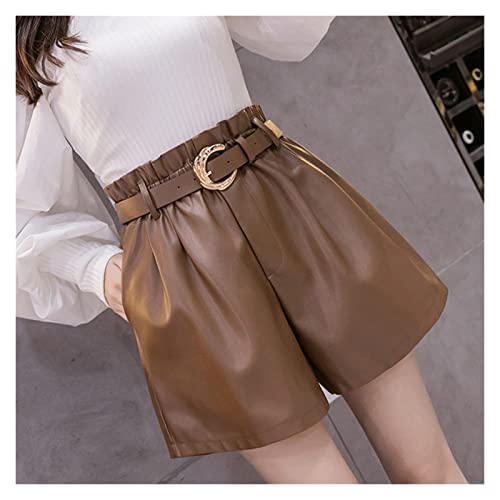 Short féminin en cuir PU haute finition pour une silhouette hivernale
