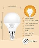 Flaspar E14 LED Light Bulb 60W Equivalent, 7W Small Edison Screw Golf Ball Bulb Warm White 3000K, 600LM SES E14 LED Bulbs, Non-dimmable, Energy Saving Bulbs, 4 Pack - Image 4