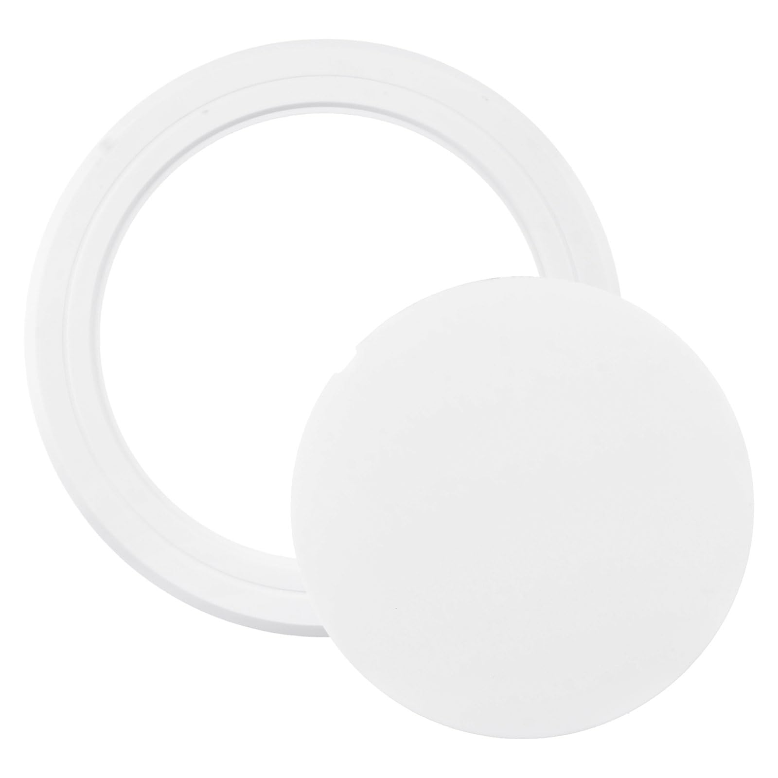 UFURMATE Self Adhesive Access Panel for Drywall，Wall Mounted Hole Cover Inspection Door for Plumbing & Electrical Cables & Wiring (White, Inner Dia.14.5cm)