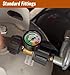 CALPOSE Propane Tank Gauge, 3 Colors Coded Universal for Cylinder, Grill, Heater, RV Camper and More, 5-40 Pound LP Tank Gas Level Indicator, QCC1 / Type 1 Connection