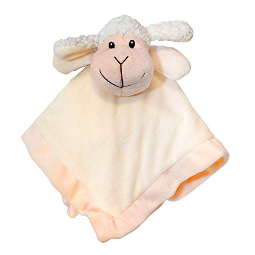 Image of Baberoo Lamb Baby Lovey - Super Soft 12" Square Baby Security Blanket for Girls or Boys, Baby Stuffed Animals for Newborns, Ultra Soft Polyester Lovey Blanket, Machine Washable Lovie for Toddler