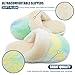 techcity Boys Girls House Fuzzy Slippers Fluffy Furry Memory Foam Indoor Home Bedroom Shoes Color Block Warm Close Toe Fur Slides