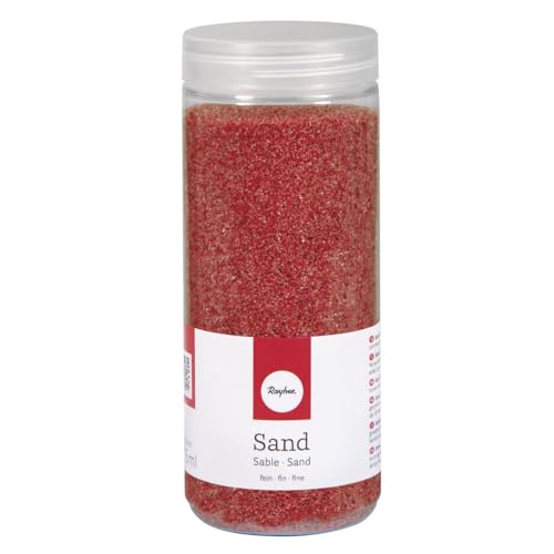 Rayher Sabbia, Fine, Rosso Fuoco, 0,1-0,5Mm, Barattolo 475Ml, 39339280