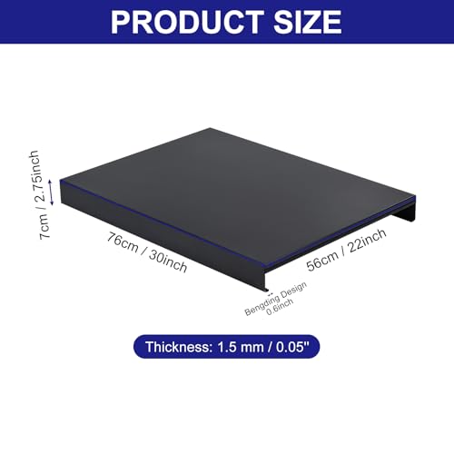 uxcell Stainless Steel Stove Top Cover, Large Gas Stove Protective Cover Bracket (L 30" x W 22" x H 2.75") for Rice Cooker Induction Cooler, Noodles Board for Cooktop/Electric Stove Black