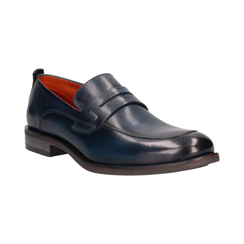 bugatti Sula Revo Blue Leather Mens Penny Loafers - UK 8-picture-45
