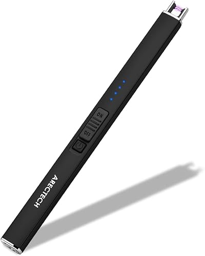 ARECTECH Encendedor eléctrico encendedor de velas recargable por USB encendedor de arco de plasma para velas camping cocina color negro ARECTECH Encendedor eléctrico encendedor de velas recargable por USB encendedor de arco de plasma para velas camping cocina color negro