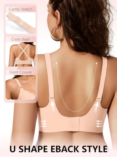 Image of COCOMARTS Jelly Bras for Women No Underwire Scalloped Push Up Wireless Bralettes Seamless Soft Comfort Everyday Tshirt Bra