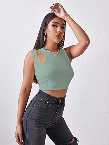 Image of Shasmi Women's Striped Slim Fit Crop, Ribbed, Stylish Tank Top, Soft and Comfy Fabric has Some Stretch