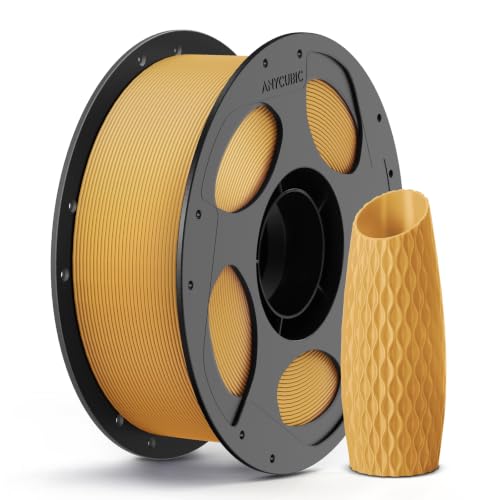 ANYCUBIC PLA 3D Printer Filament, 3D Printing PLA Filament 1.75mm Dimensional Accuracy +/- 0.02mm, 1KG Reusable Spool (2.2 lbs), Gold