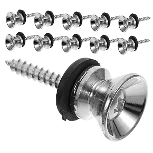 QUMIIRITY 20-piece Guitar Tail Pin Set Guitar Strap Locks with Metal Button for Electric Bass