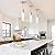 LECLLITEN Modern Pendant Lights Kitchen Island 3 Pack LED Pendant Lighting Brushed Nickel with Milky White Lampshade Adjustable Hanging Ceiling Light for Dining Room Bath Entryway, 3000K-6000K