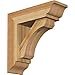 Ekena Millwork BKT0604X18X18LEC01RWR Legacy Traditional Rough Sawn Bracket w/Offset Brace, Western Red Cedar