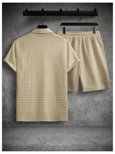 SOLY HUX Men's 2 Piece Shorts Sets Casual Beach Outfits Short Sleeve Button Down Hawaiian Shirt Sets2