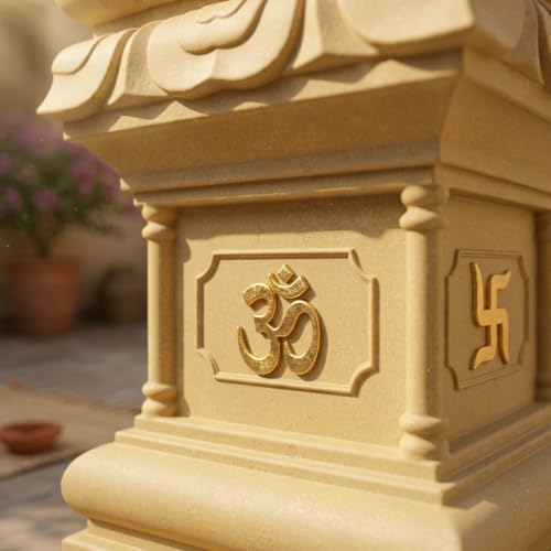Image of YUCCABE ITALIA FOXB Tulsi Planter Stylish German Polymer Square Pot for Outdoor and Indoor Use (Beige, 24 Inch)