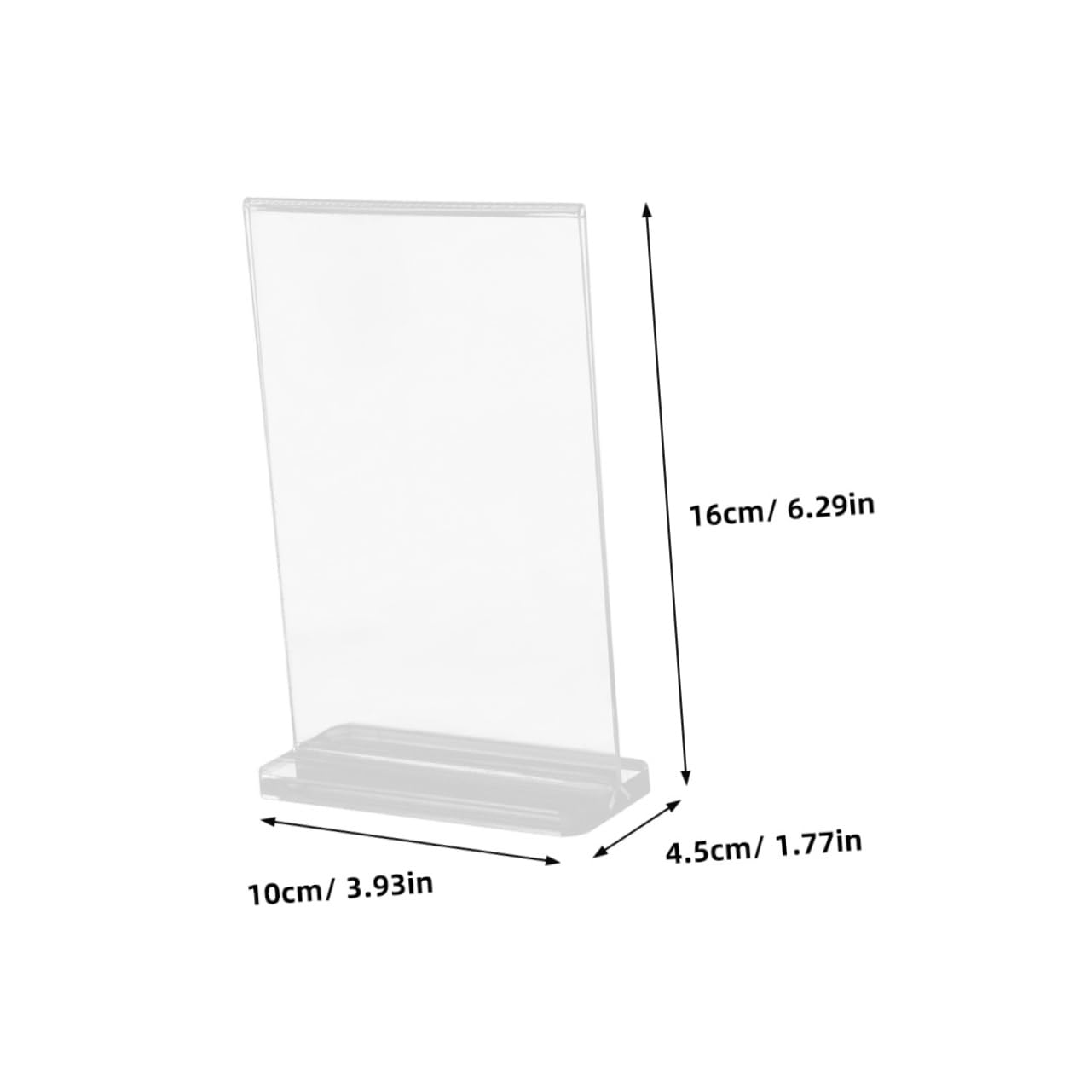 BUTIFULSIC 10pcs Acrylic Menu Holder Sign Holder Base for Restaurant Home Office T-shaped Acrylic Display St