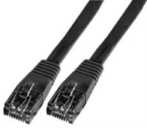 Pro Signal PSG90669 Flat Cat5e LSOH Ethernet Patch Lead, 3m, Black, 5m