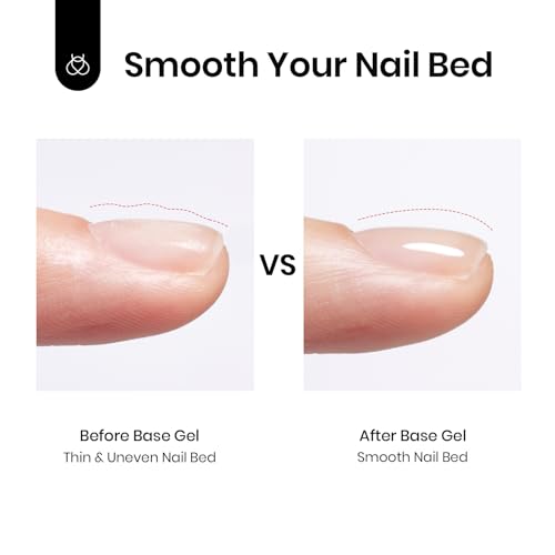 Image of Beetles Peel Off Base Coat and Top Coat Gel Nail Polish Set, 2Pcs 15ml Peelable Base Gel and Top Coat Easy Removal, UV LED Lamp Peel off Nail Polish without Damage for Beginners Weak Thin Nails