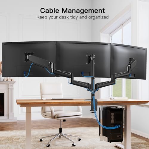 Image of HUANUO Triple Monitor Mount&Universal VESA Mount Adapter Kit