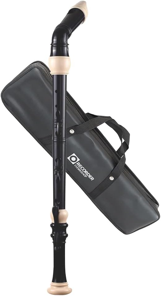 604B Bass Recorder, Black with White Trim