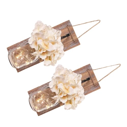 HIAKDOFT Lámpara de Pared Decorativa Estilo Retro Portavelas Colgante de Madera Diseño Vintage para Salón y Comedor Candelabro Rústico Mando a Distancia Adorno Mural Funcional