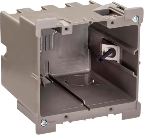 Image of SmarToggle Two Gang Retrofit Wall Box - Old Work Electrical Box for Stud or No-Stud Mount | 1-1 /2 inch Toggle Depth | Smart Device, Switch, or Outlet Dual Mount PC Wall Box, 10-Pack